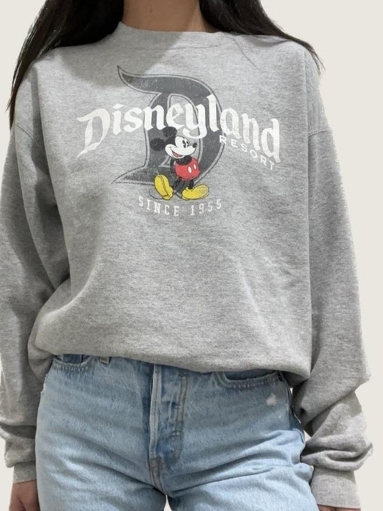 Disney Tops - Disney Resort Gray Mickey Mouse Crewneck Sweatshirt S P2p20 L25